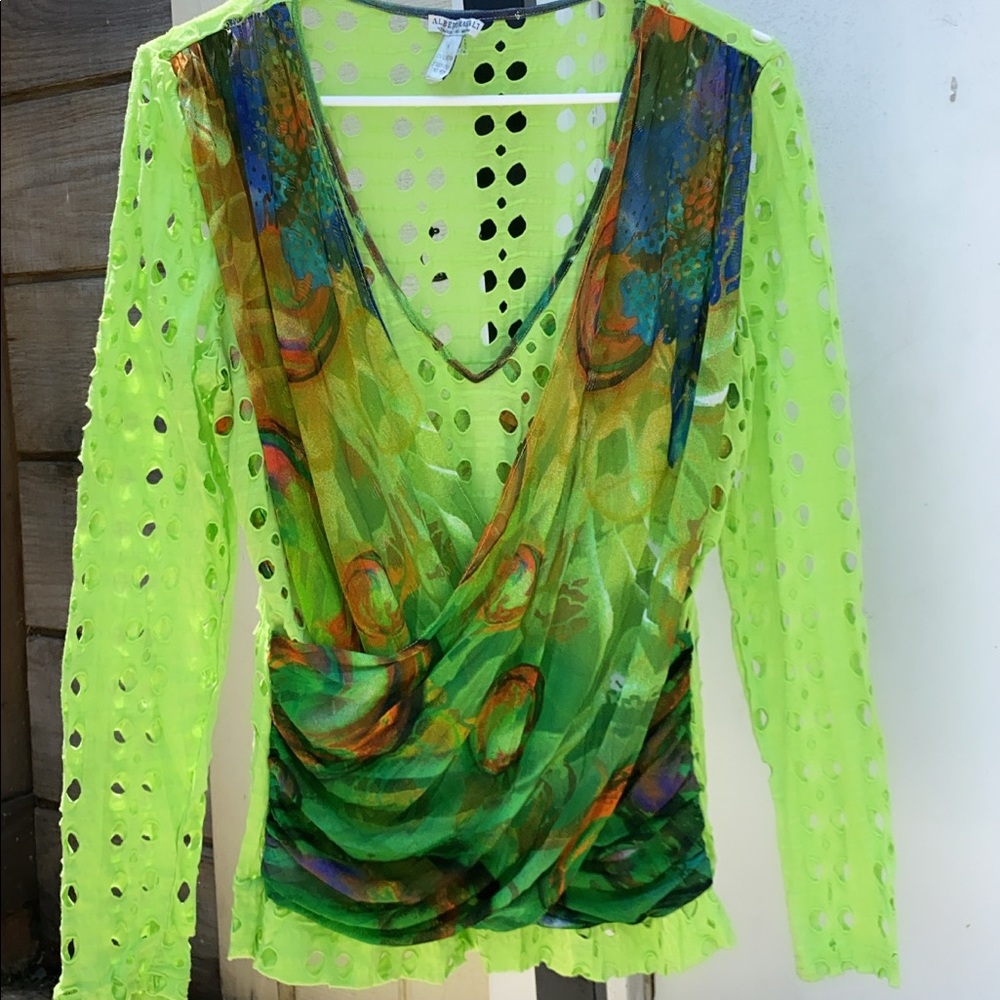 Multicolored long sleeve top. Different style.